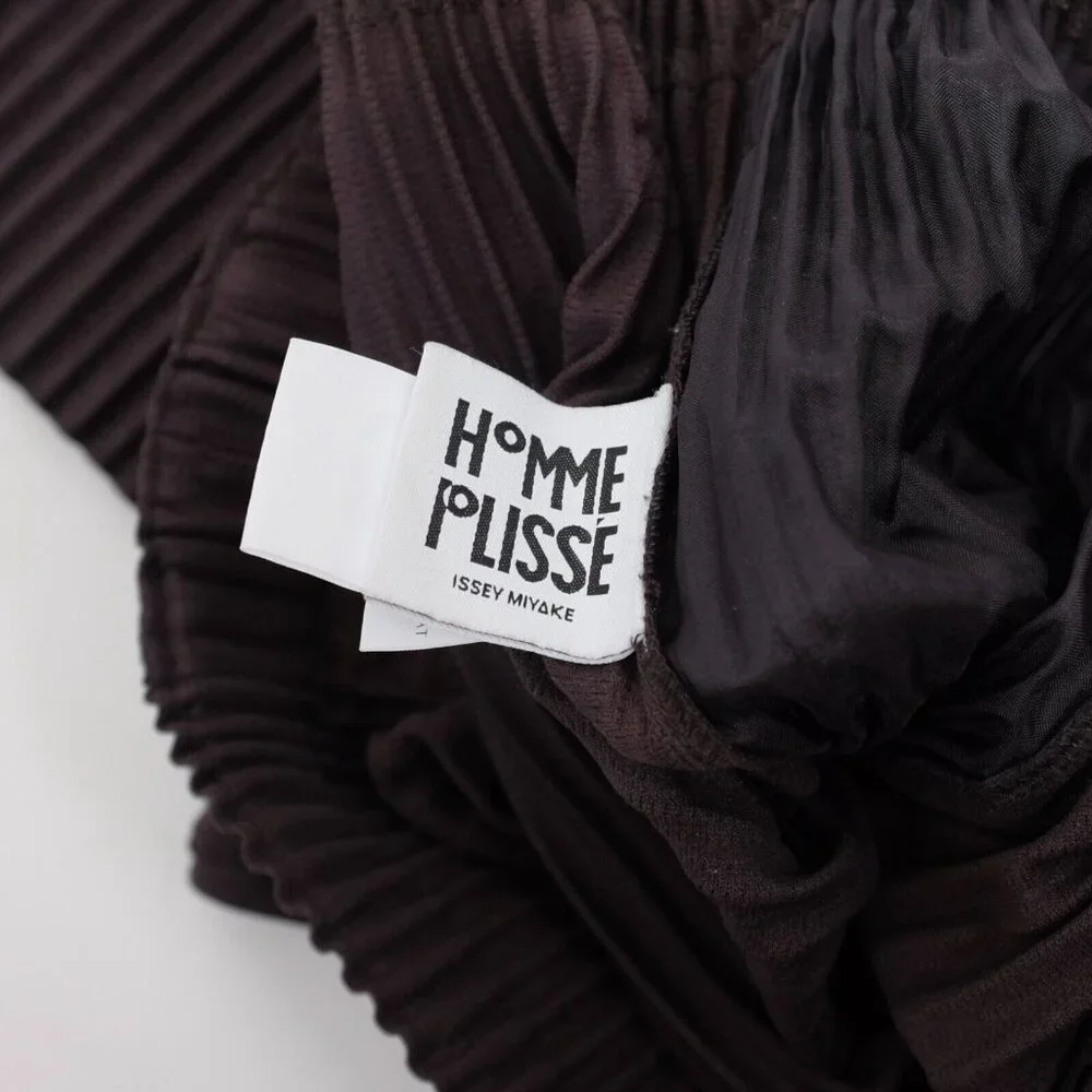 Issey Miyake Homme Plisse 2 / Medium shorts cropped pants matte black w/pockets - Picture 4 of 11